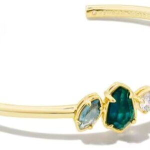 New Kendra Scott Alexandria Cuff Bracelet S/M in Teal Green